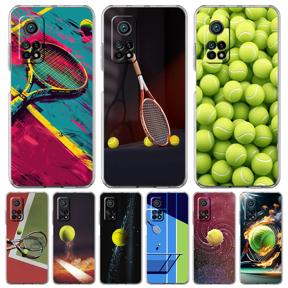 Tennis Sport Transparent Phone Case for Xiaomi Mi 14 13 12 11 Ultra 13T 12T 11T Poco X3 NFC F3 F6 Pro Lite 5G Soft TPU Shell Bag