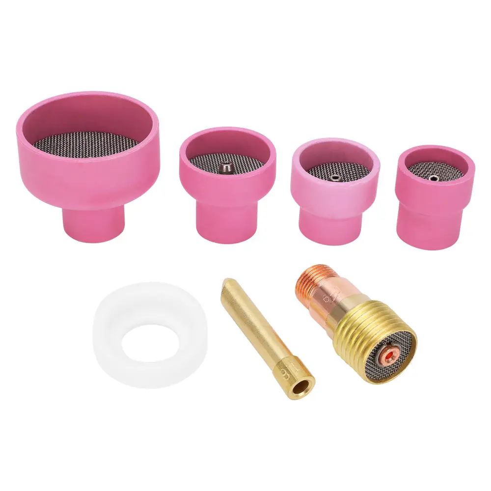 Argon Arc Welding TIG Ceramic Nozzle Set For WP9 17 18 26 Torch Shielding Gas Cup Consumable Accessories 12 14 16 24 Sizes