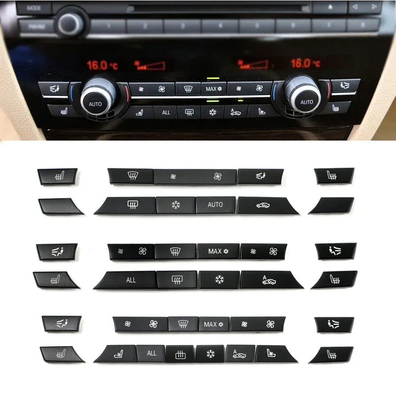 

A/C Heater Climate Air Conditioning Control Panel Fan Speed Button Cover for BMW 5/7 Series F07 GT/F10/F11 F01/F02 Car-styling