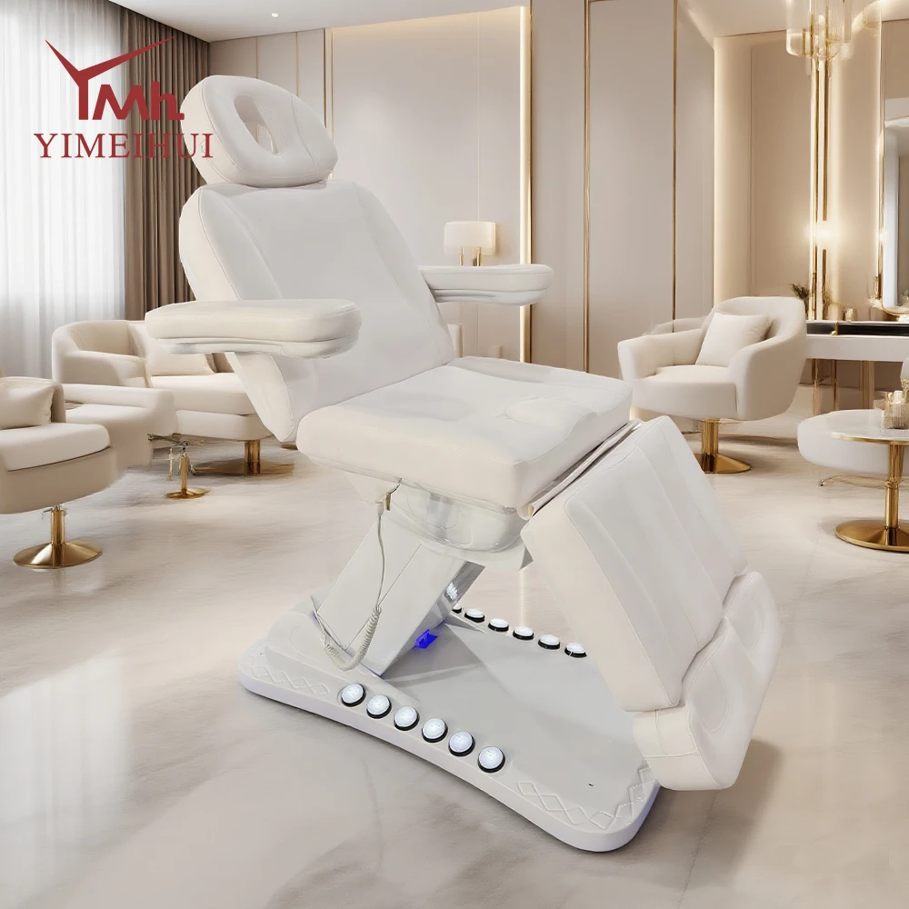

YMH salon equipment body relaxation stretcher therapy beauty spa high rebound sponge leather beauty massage bed