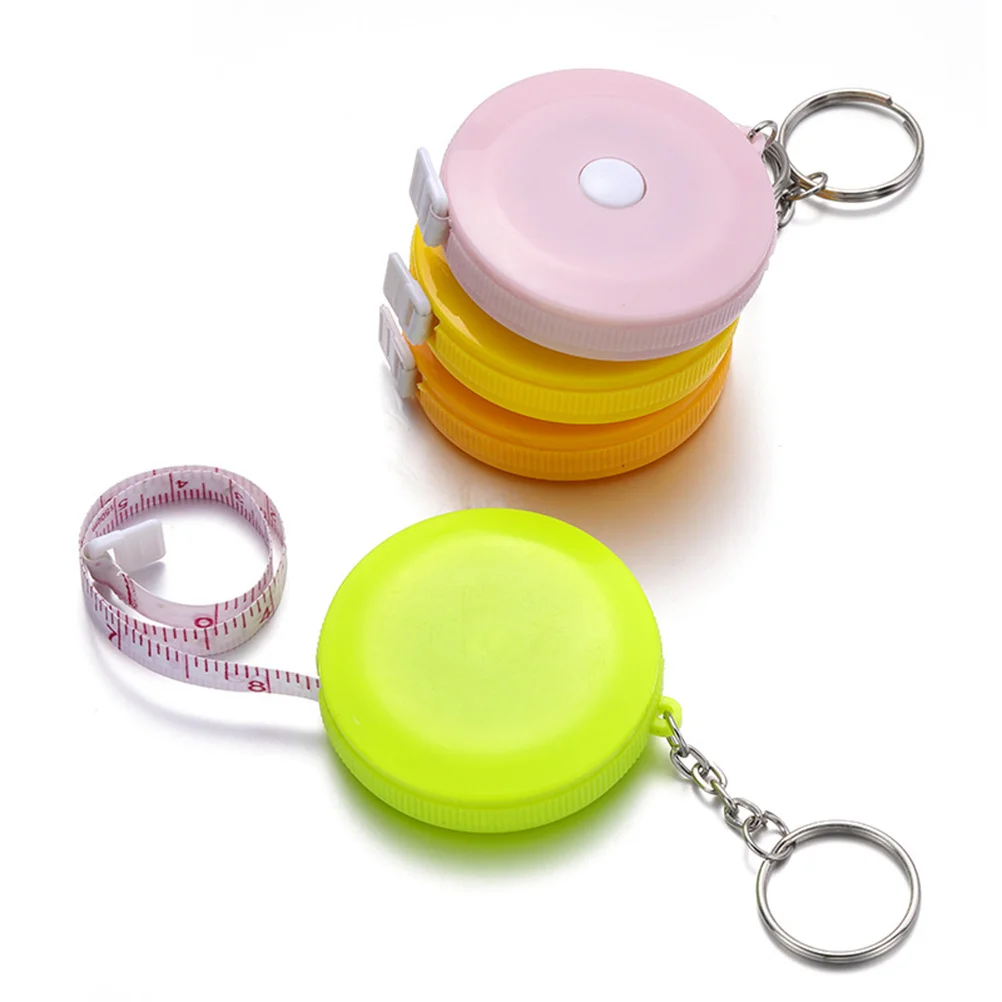 

Mini Tape Measure 1.5M Orange Portable High Precision Measuring Tool For Home Outdoor Craft Sewing Use Plastic Metal Ring Design