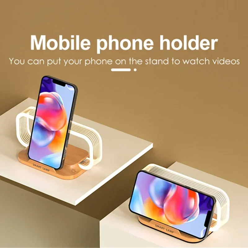 LED Wireless Charger Stand Pad Table Desk Light Lamp Mobile Phone Holder Fast Charging Station Dock For iPhone Samsung Xiaomi