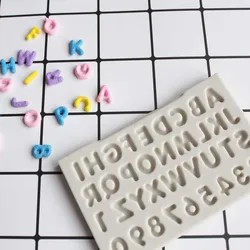 English Letter/number silica gel mold DIY Fangdan cake decoration Candy Chocolate Mold baking tool