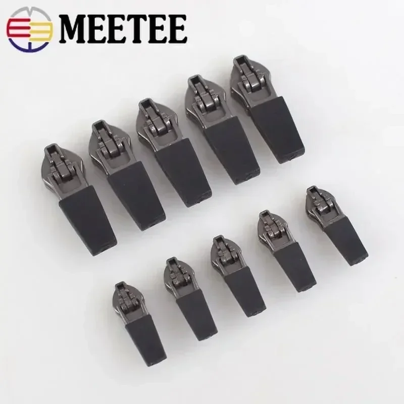 10/20/30/50Pcs 3# 5# Anti-loading Waterproof Zipper Slider Head Reverse Installation for Invisible Nylon Zip DIY Bag Accessories