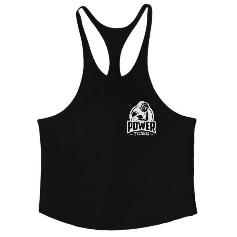 Summer Y Back Fitness Vest, Gym Stringer Vest Top, Men's Open-BackDouble Strap Cotton Wear Muscle Vest Workout