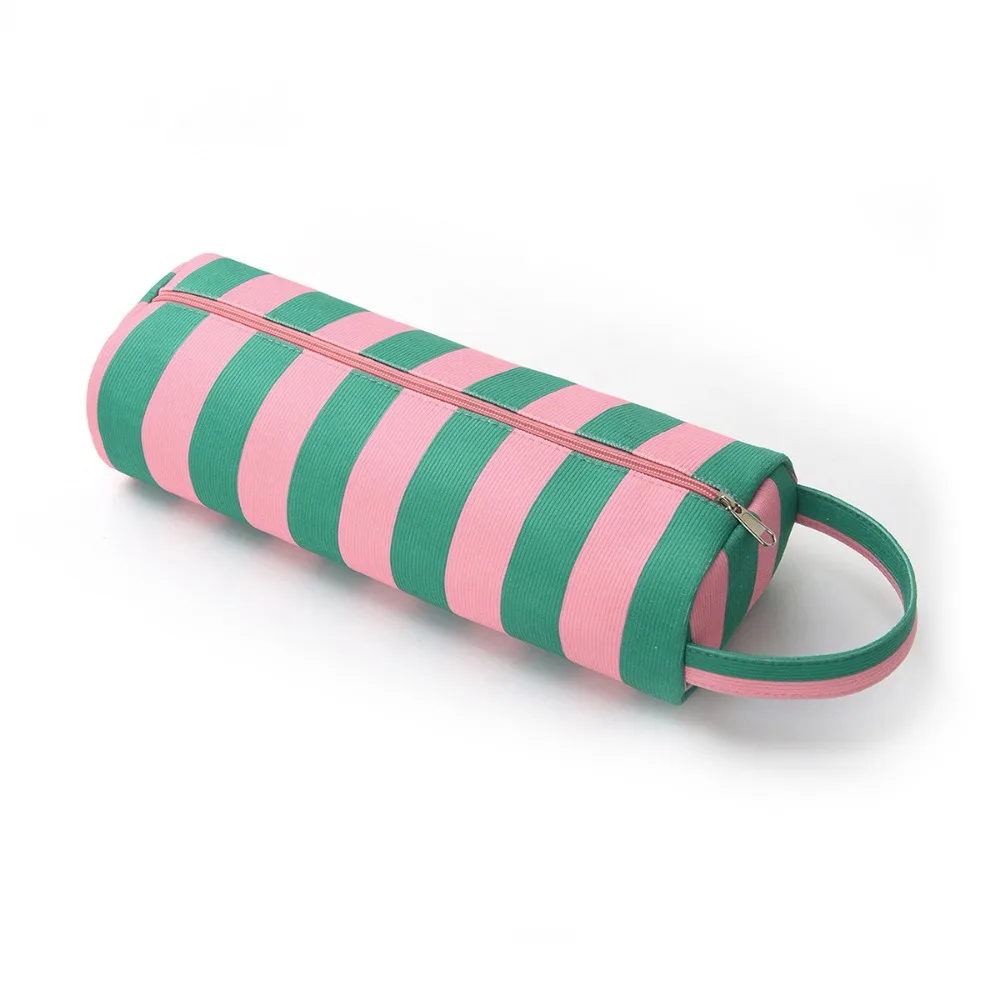Large Capacity Hair Dryer Storage Bag Dustproof Stripe Design Curler Storage Bag Multi-Functional Lightweight Makeup Bag