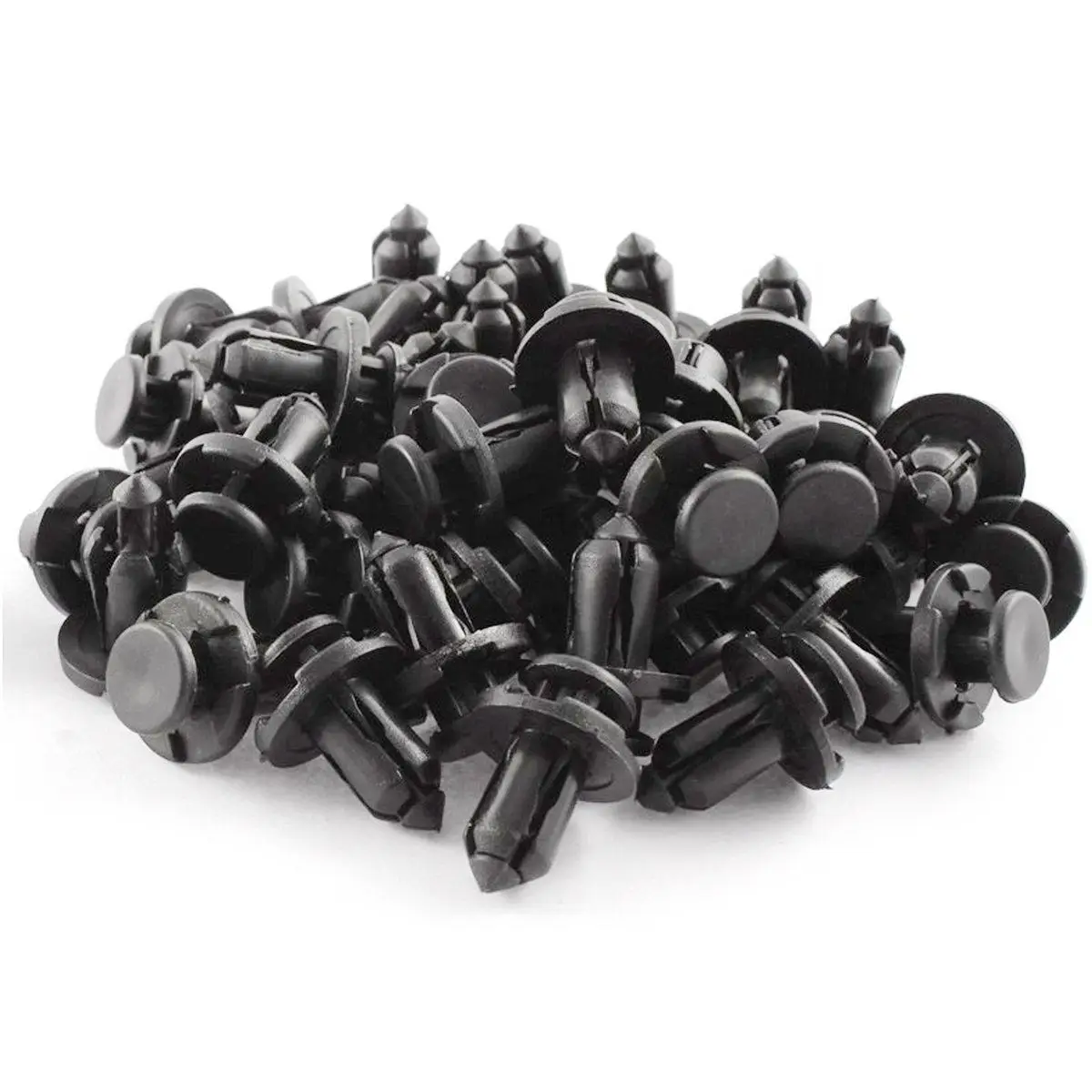 80Pcs Mud Flap Retainer Clips Radiator Yoke Bumper Shield Fastener for Polyformaldehyde Push Type Super Strong 10Mm