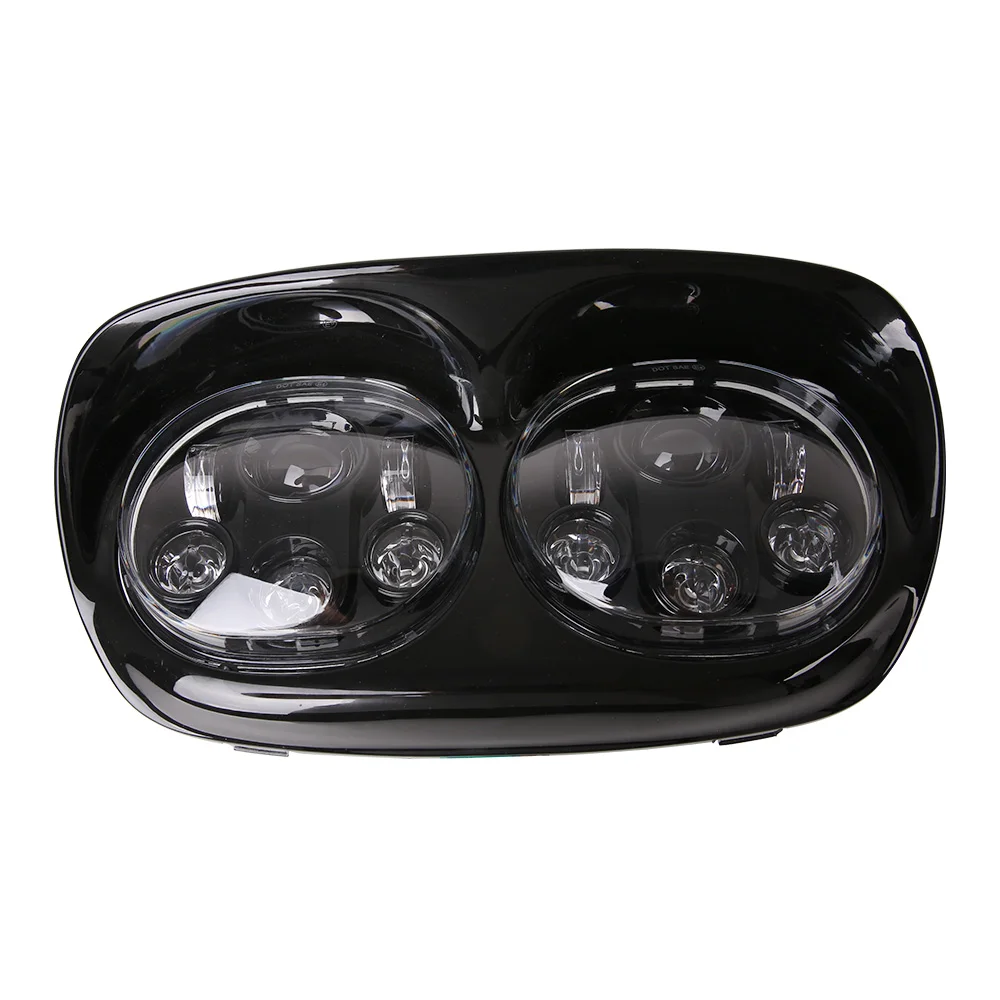 For Road Glide 04-13 years with H4 80W Hi/Low Beam Dual LED Motorcycle Headlight Assembly