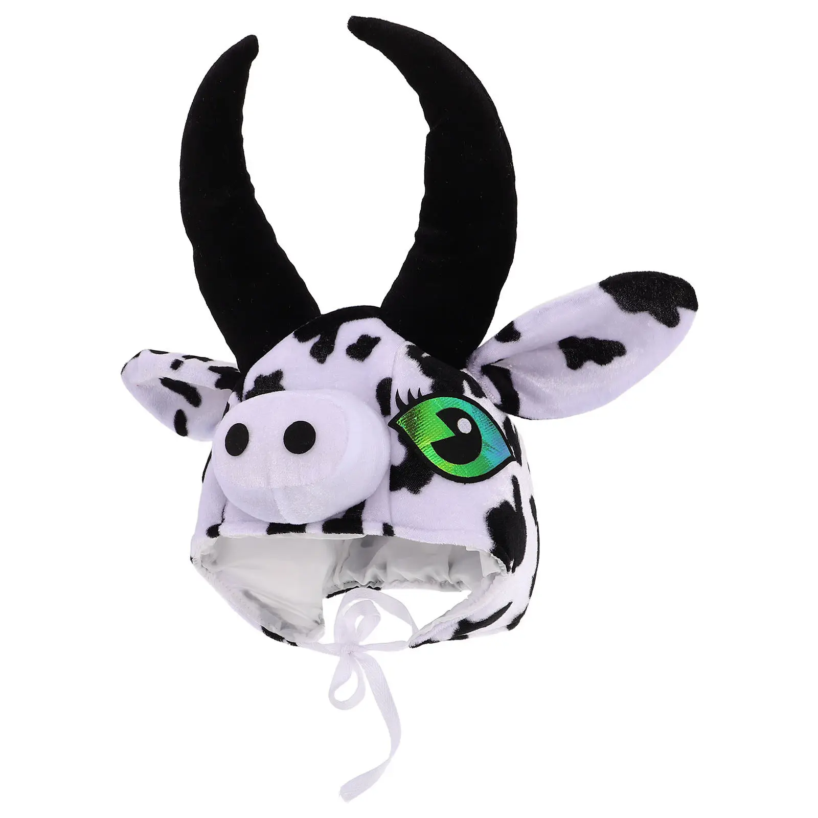 Soft Cute Cow Hat Comfortable Animal Headgear for Photoshoots Role Play Costume Party Fun Farm Accessories Fun Hats for Kids