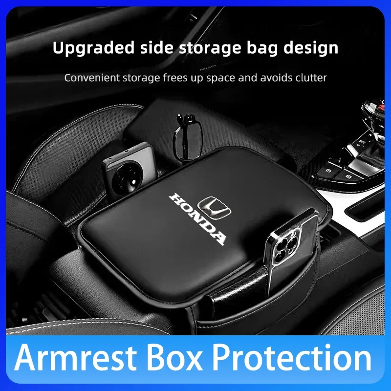 

Car Armrest Mat Center Console Leather Protection Cushion For Honda Civic Accord CRV HRV Fit City Odyssey Jade Vezel Durable