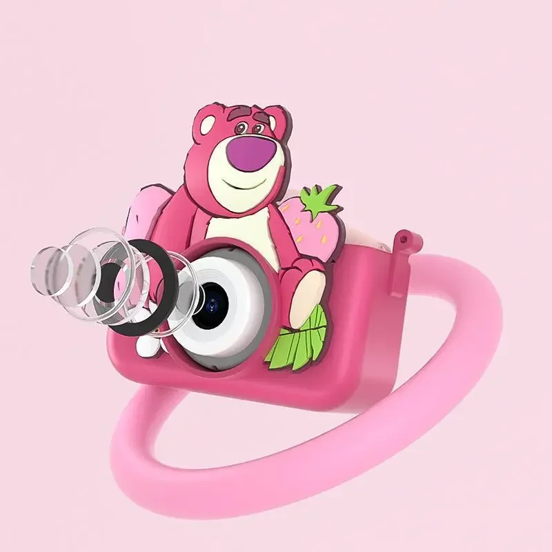 Cartoon Disney Lotso cute girl new children's mini cute easy to carry photo high-definition pixel digital photography camera