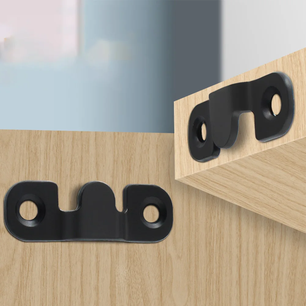 2Pcs Stainless Steel Heavy Duty Picture Frame Hanger Display Hooks Bed Connector Two Interlocking Clips Mate Perfectly To Form