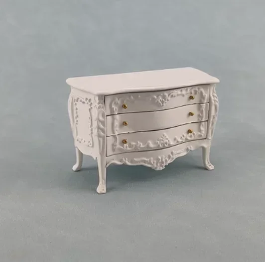 Dollhouse Miniature Handmade Móveis, Mini Carpintaria, Gabinete, Cadeira, Mesa, Cena Artesanal, Bjd Boneca, 1:12, Modelo Vintage