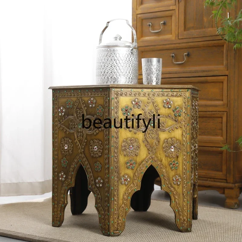 Side several living room sofa square table balcony decoration creative simple tea table