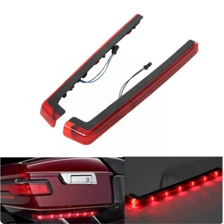 Glossy Black King Trunk Rack Luggage Rack Rear Passenger Backrest Pad For Harley Touring Street Glide Road Glide 2014-2025