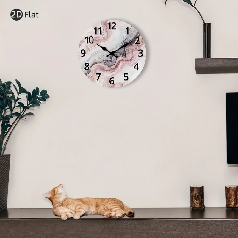 1pc  Golden Accents, Battery Operated (AA Not Included) for Kitchen, Bedroom, Living Room, Stairwell, Laundry Room - 25.4cm/30.48cm/35.56cm/40.64cm, Modern Wall Clock for Living Room, Bedroom Timepiece, Elegant Timepiece, Durable Timepiece, 2D Flat