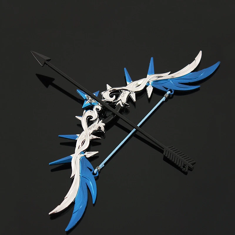 17CM Weapon Models Bow Polar Star Anime Figures For Games Tartaglia Five Exclusive Peripherals Zinc Alloy Material Collects Toys