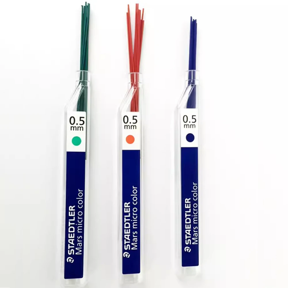 German STAEDTLER Color Lead 254 Mechanical Pencil Lead Painting Drawing Red Blue Green 0.5mm Art Stationery