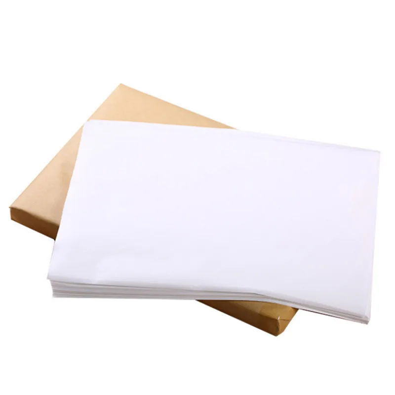 50pcs White Wax Paper Food Oil Proof Grease Papers Wrappers For Bread Burger French Fries Wrapping Baking Tool