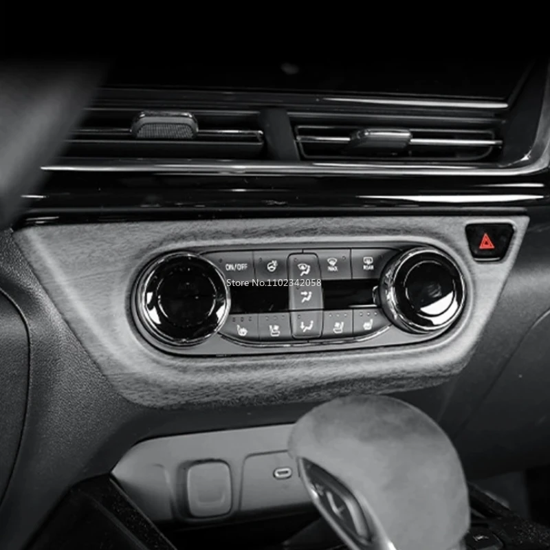 For Chevrolet Trax 2023 2024 ABS Peach Wood Interior Car Air Condition Outlet Console Gear Shift Head Window Lift Trim Panel