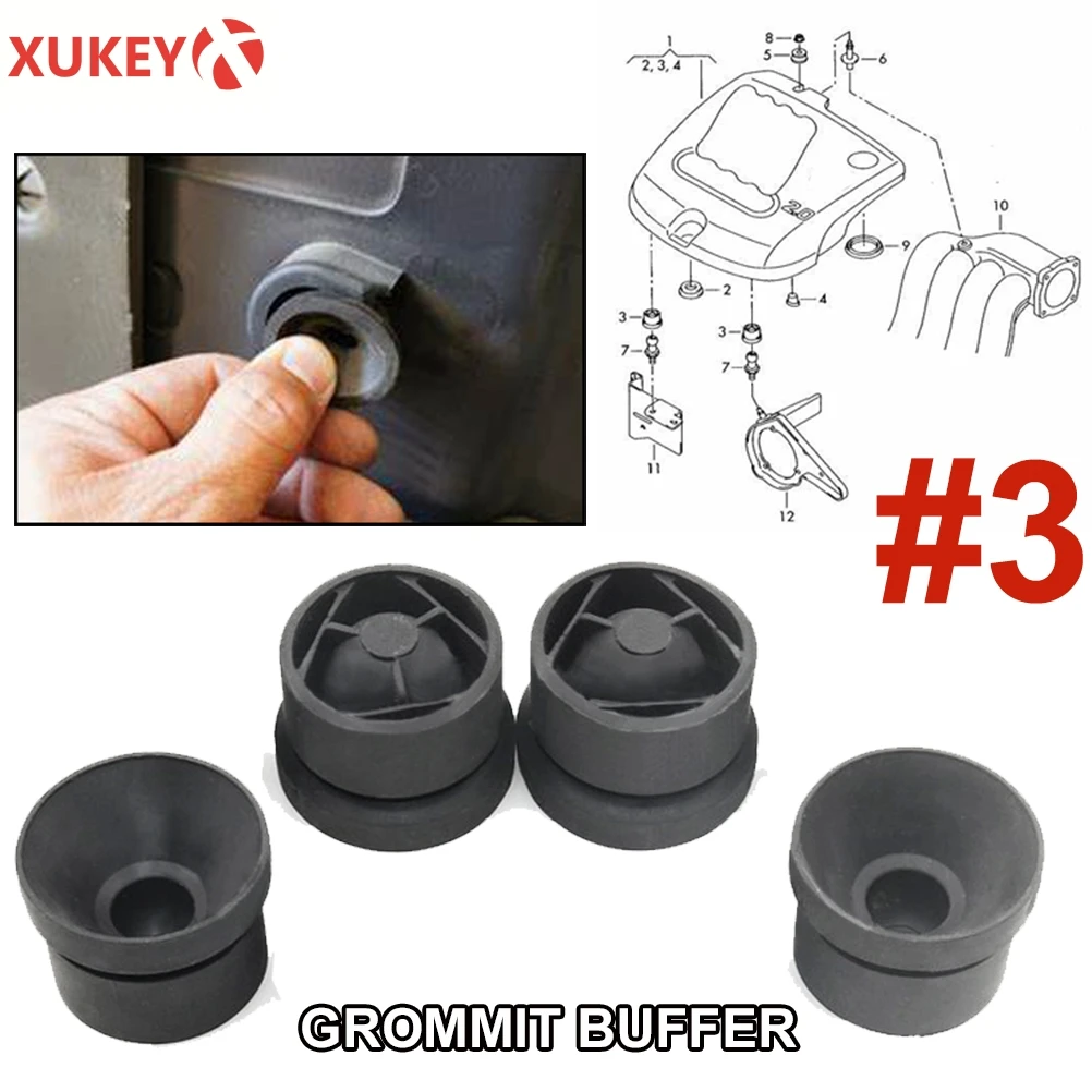 X4 Engine Cover Grommet Rubber Buffer Bumper Grommet Mounting Stop Jounce Bush For Audi VW Seat Skoda A1 A3 A4 A5 A6 A7 A8 Q3 Q5