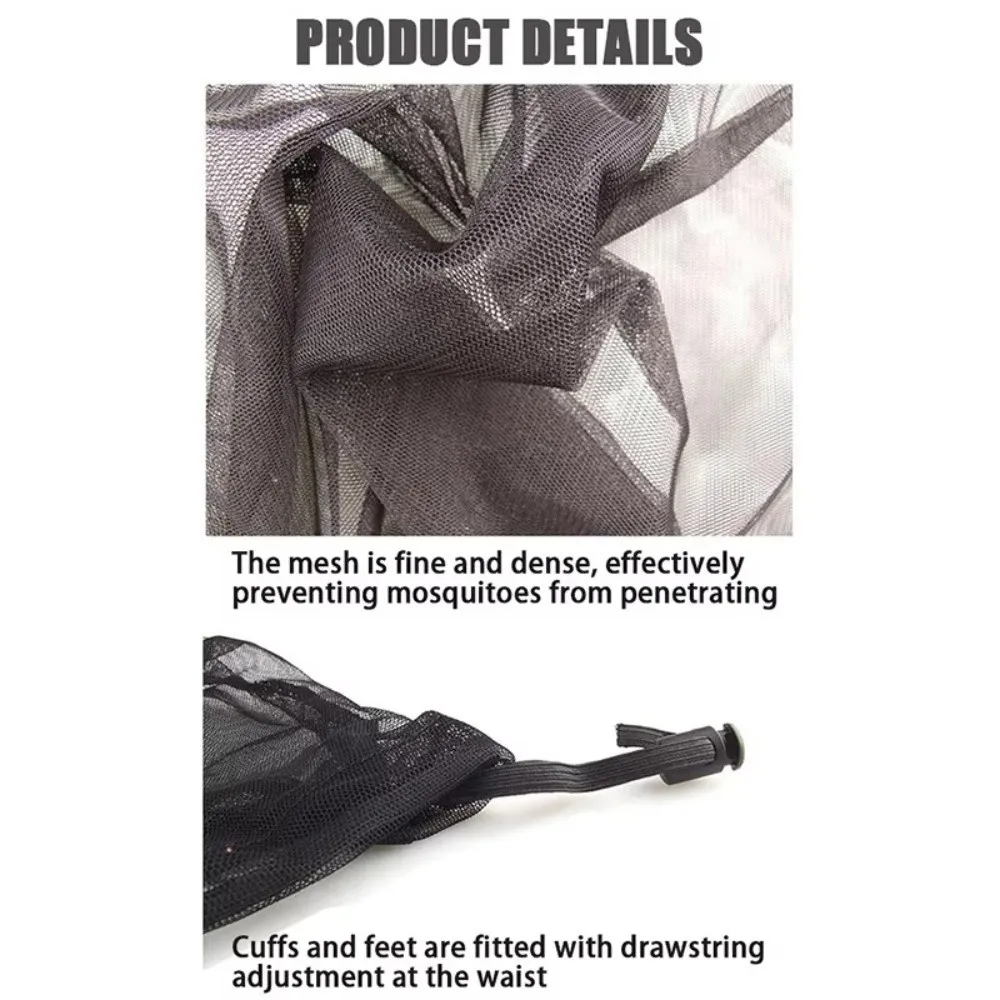 Mesh Material Mosquito-Proof Suit Long Sleeve Set Hooded Design Anti-Mosquito Bite Clothes Lightweight Fabric Breathable Mesh