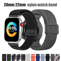 20mm 22mm Nylon Braided Strap For COLMI V73 V75/C8 Max/M42 Smart Watch Band Replace For COLMI I28 Ultra/P73 P71 P68/I31 Correa