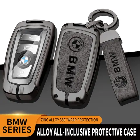 자동차 TPU 아연 합금 키 케이스 가방, 자동차 키 체인 금속 키 쉘, BMW E36 E39 E46 E60 E90 E91 F25 F15 F10 F20 F01 X1 X2 X3 X5 X7