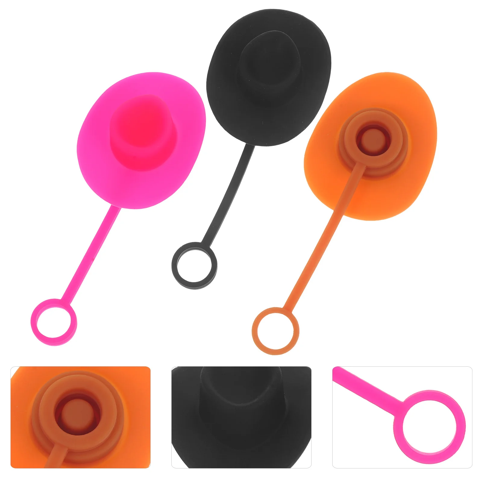 

6Pcs Silicone Straw Covers Cap Cowboy Hat Shape for Tumblers and Drink Protection Drinking Straw Cover Tips for Straws