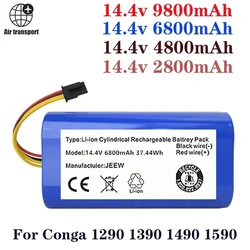 Batterie Lithium-ion 2025 V 14.4 MAh Pour Cecotec Conga, Remplacement Pour Robot Aspirateur 6800 1290 1390 1490, Nouveauté 1590