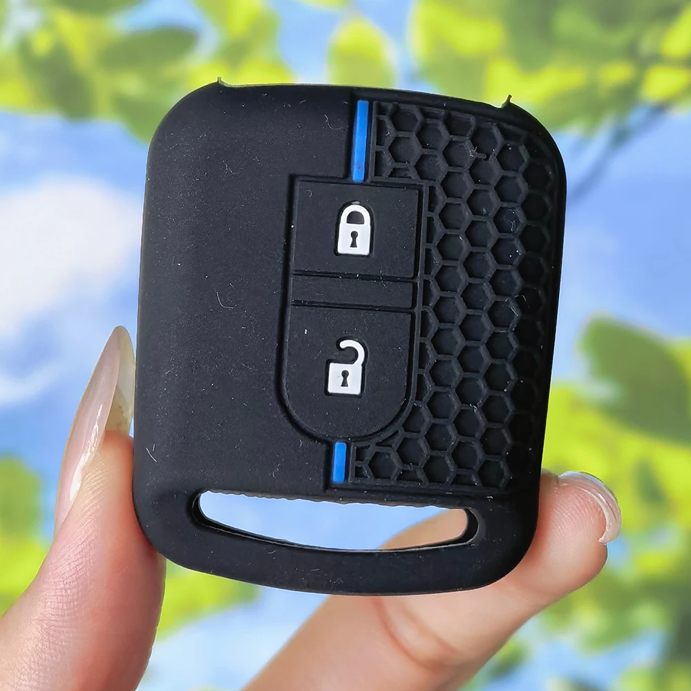 Silicone Honeycomb Anti-slip Key Protector For Nissan Micra K12 Qashqai J10 Note Navara X-Trail Primera Almera Sunny Terrano