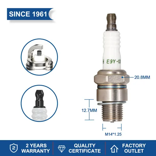 Imagen 2 del producto 2-8 Uds. De bujías de barco marino TORCH E9Y-13 ordinarias, repuesto para BUHW BU8H DENSO 6001 CHAMPION QL76V/898M AUTOLITE 2852