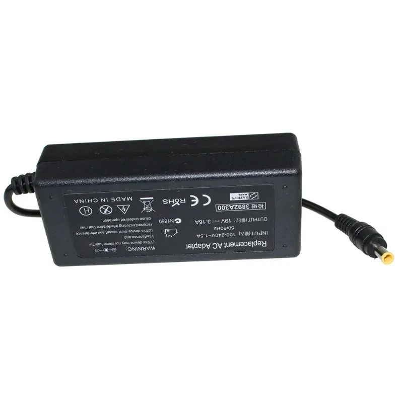 19V 3.16A 5.5x3.0mm AC Voeding Adapter Voor Samsung NP300V5A RV411 R428 RV415 RV420 RV515 R540 R510 R522 R530 Laptop Oplader