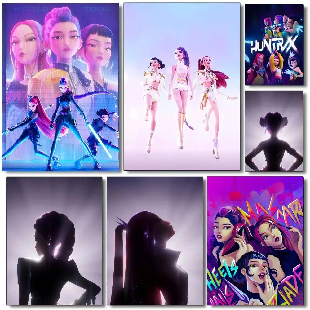 

Kpop D-Demon H-Hunters Poster Print Canvas Painting Wall Art Picture Living Room Home Bedrooom Bar Restaurant Decor