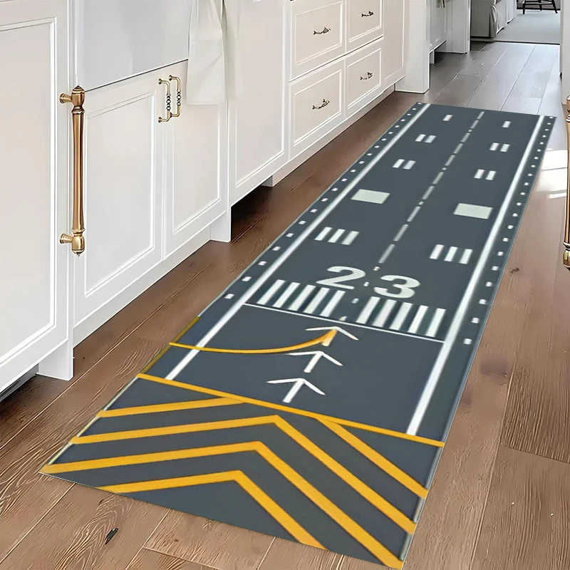 1PC Long Strip Carpet Fashionable Popular Airplane Corridor Entran Decorat Door Mat Airport Runway Home Bedroom Decoration  Rugs