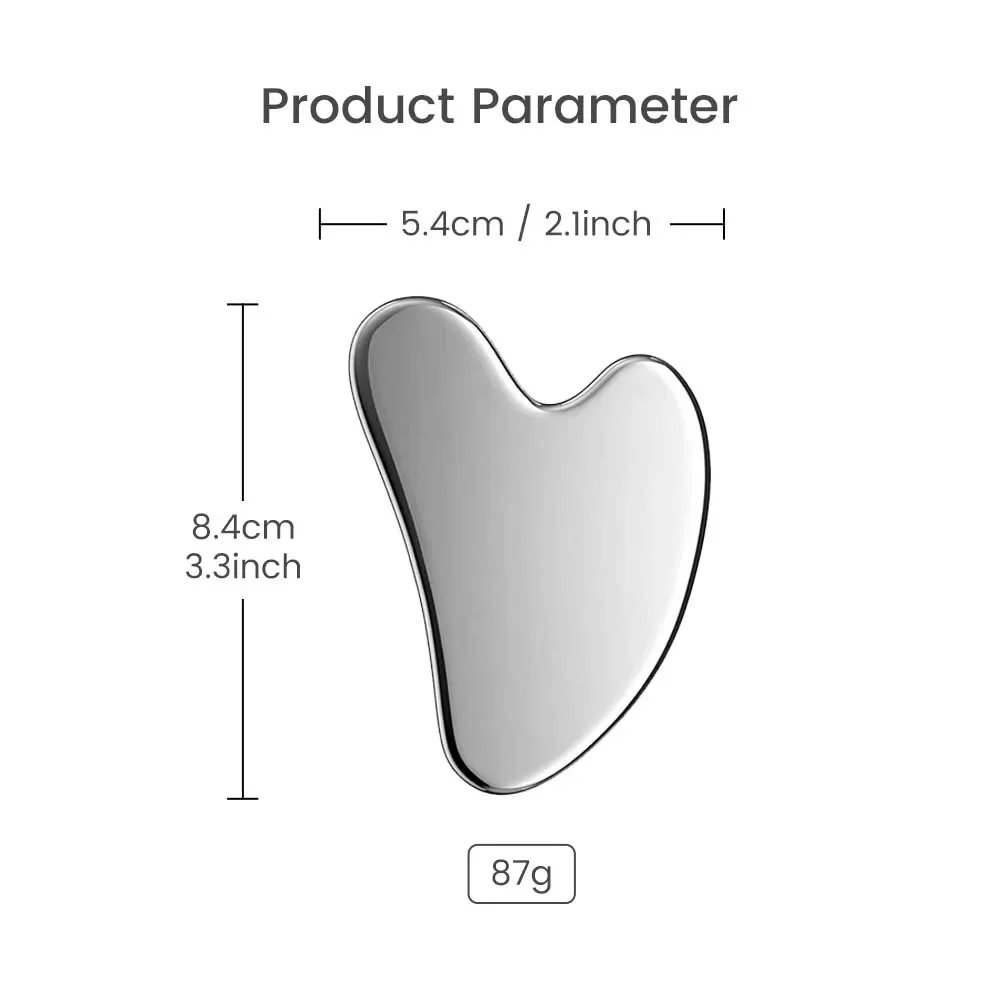 Raspador de masaje Guasha, masajeador facial Gua Sha, tablero de acero inoxidable, tabla de raspado muscular corporal, herramienta de masaje