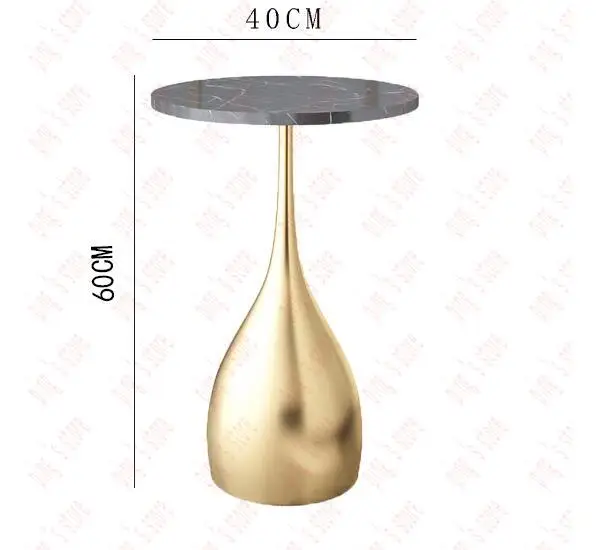 Luxury Creative Small Coffee Living Room Sofa Round Side Table Bedside Marble Corner Nano Gold