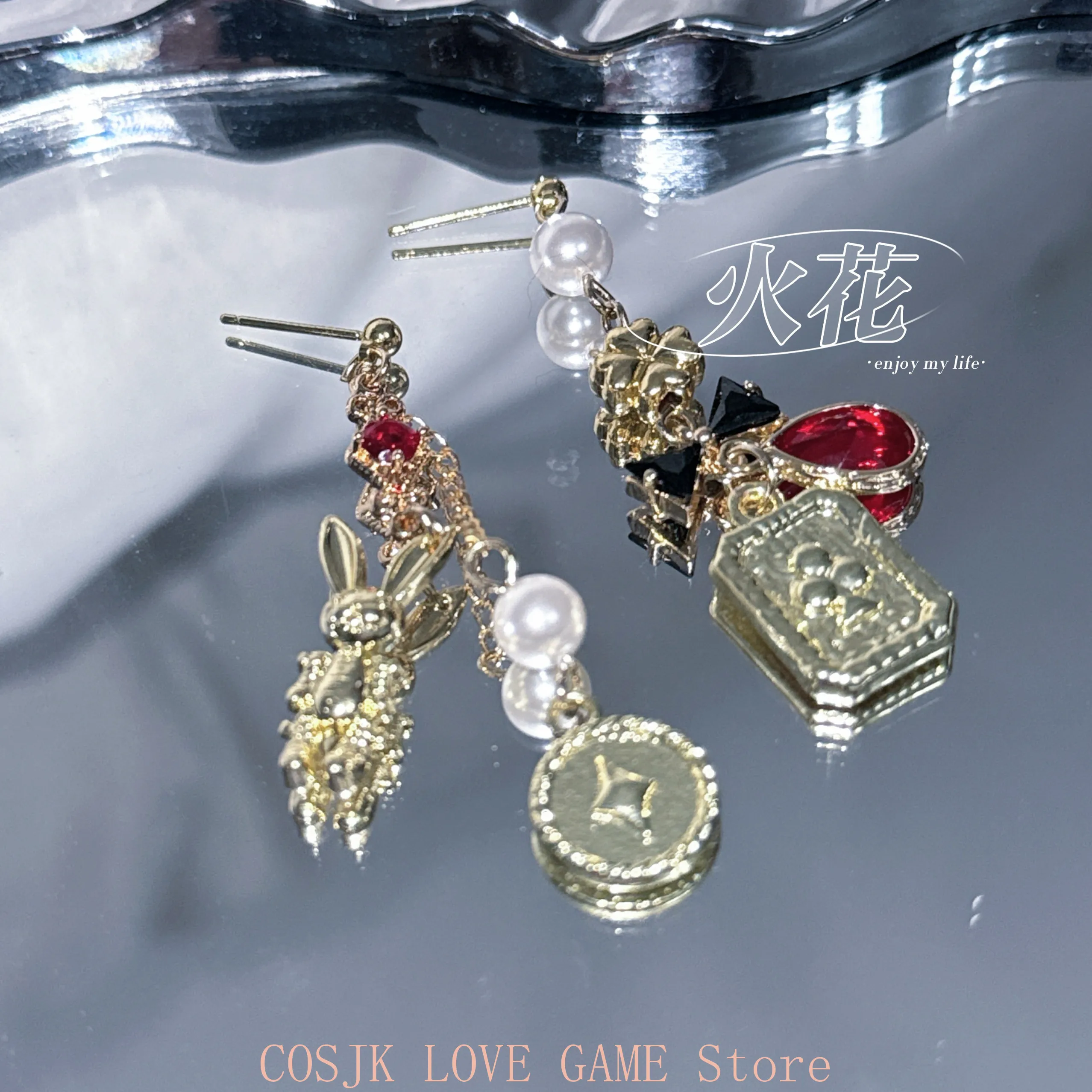 Game Honkai: Star Rail Sparxie Anime Cosplay Ear Studs Pendant Ear Clips Fashion Earrings Accessories Prop Birthday Gift - view 5