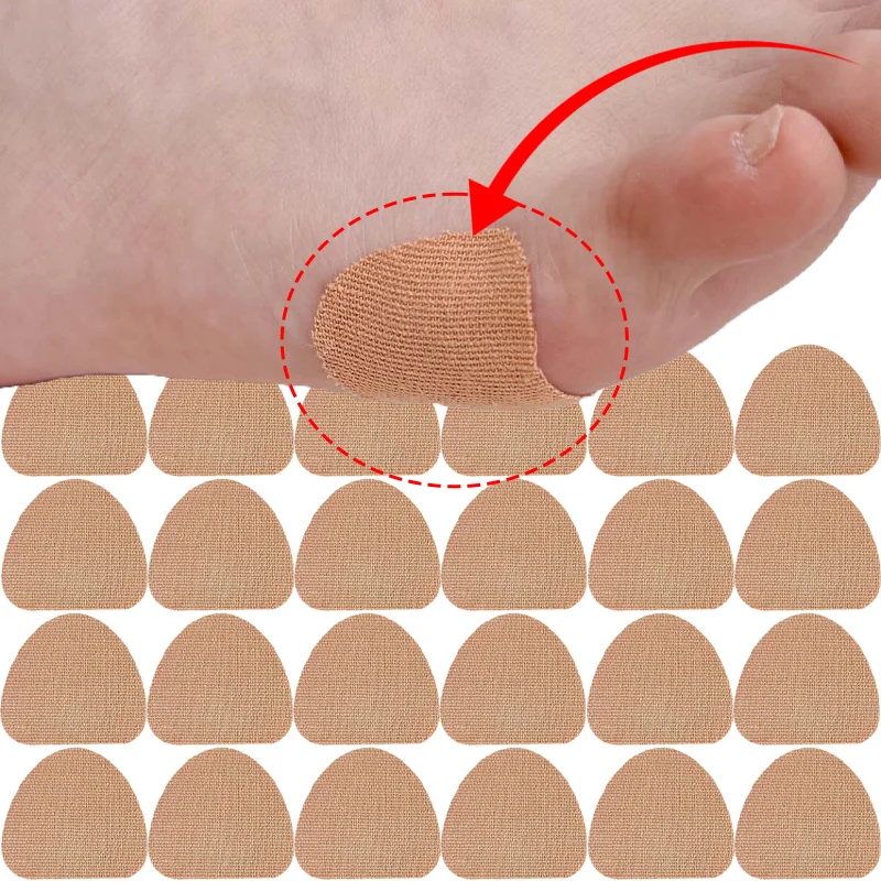 Protector elástico para pies de 10-100 unidades, parche de tela para talón y suela, cubierta protectora para el antepié, cojín para alivio del dolor de callos y durezas en los pies