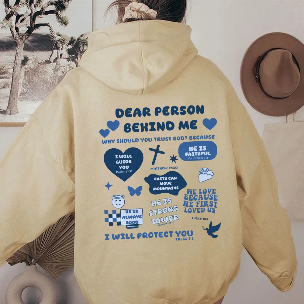 Ladies fashionable sportswear letter print street style autumn new casual comfortable hoodie pocket drawstring clothing top