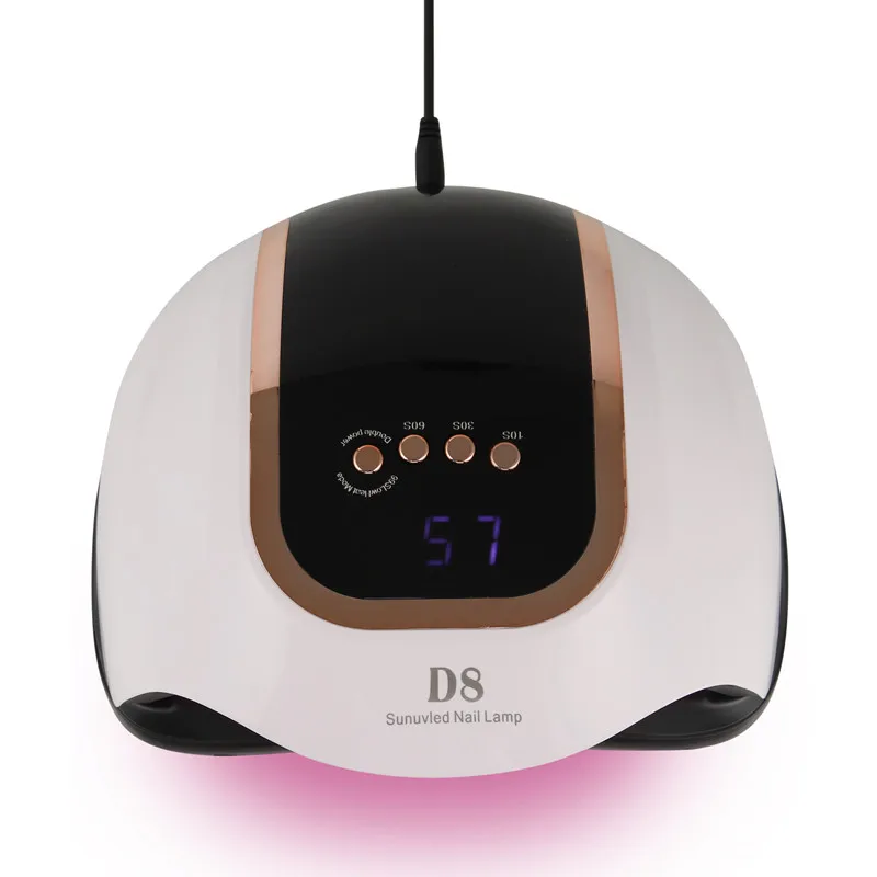 D8 208W 66LEDS UV LED Nail Dryer For Drying Gel Polish Portable Design Nail Lamp With Motion Sensing Nail Art Manicure Tools