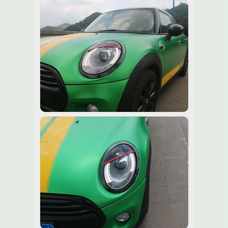 MAKIVI Cejas Para Faros De Coche – Pestañas Adhesivas Para F54 F55 F56 F57 R55 R56 – Estilo Deportivo Y Resistente A La Intemperie