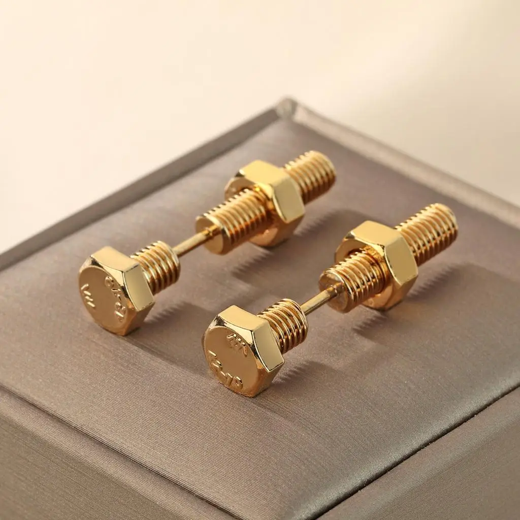 Kind Exquisite Fashion Earrings Screw Stud Earrings, Personalized Study Birthday Gift for Lovers