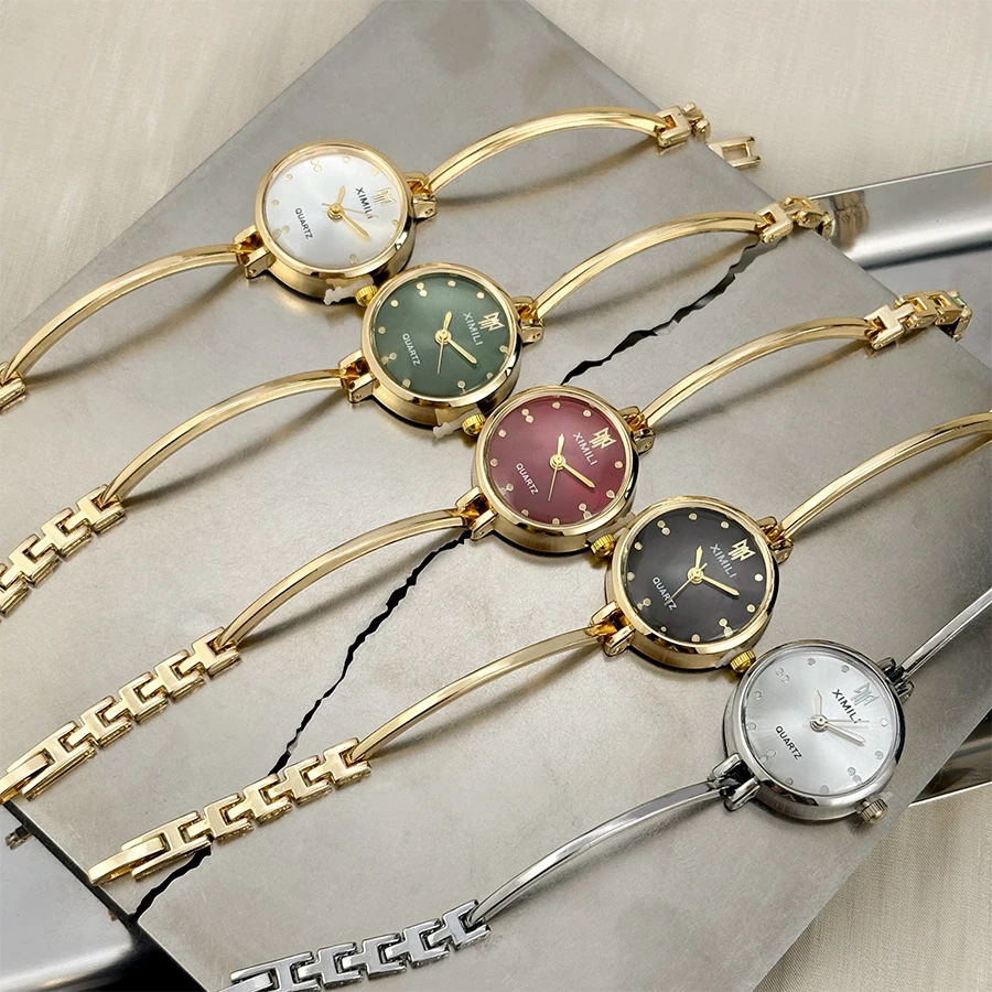Minimalist Small Watch for Woman - Round Dial Ultra-Thin Strap