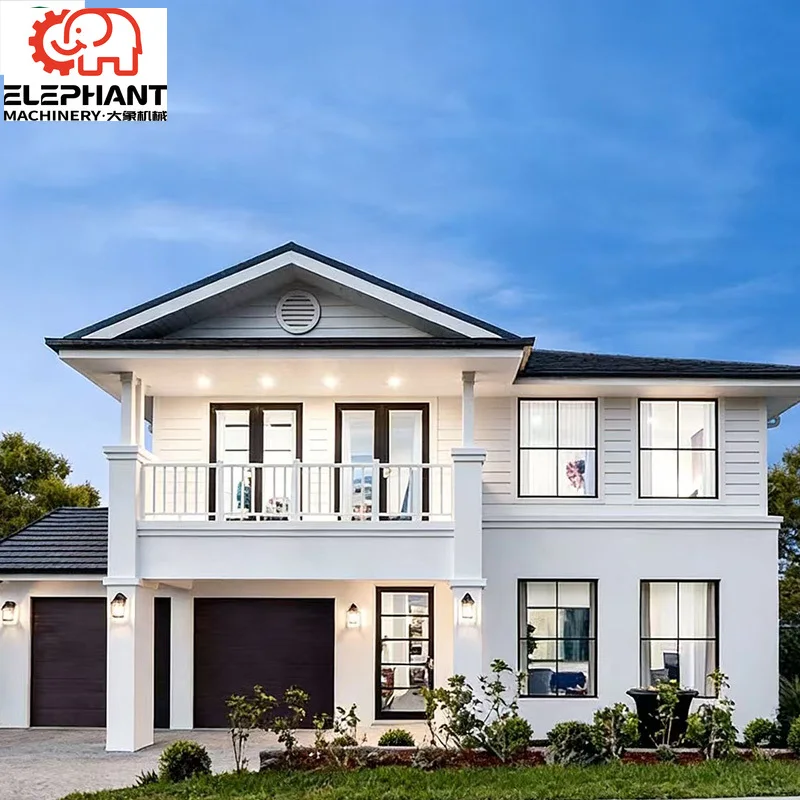 New Design Low Cost Hi Tech Material Villa House Furniture Prefabricated Metal Steel House a Frame for Living Home 6 Bedrooms