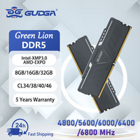 GUDGA Memoria RAM DDR5 6800/6400/6000/5600/4800MHz 8GB 16GB 32GB 16GBx2 Gaming Desktop Memory Ram 288Pin DIMM DDR5 RAM XMP 3.0