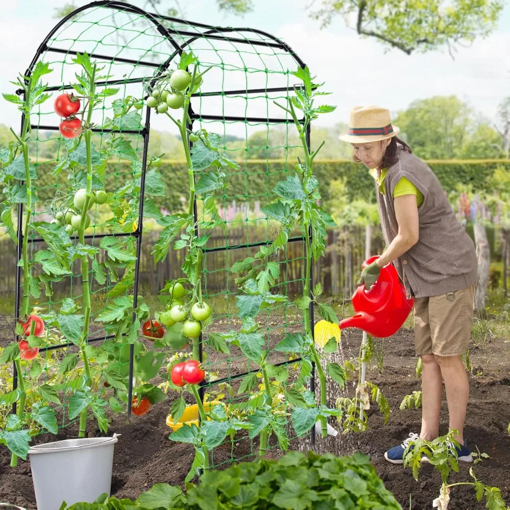 

Garden Arch Cucumber Trellis for Climbing Plants Outdoor, 6.7ft Tall Archway Arbor Plant Support Grape Vine Tomato Bean Trellis