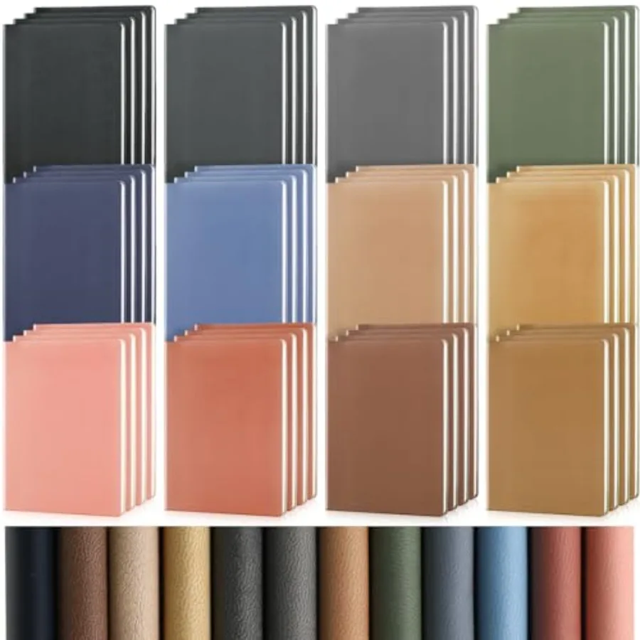 

48 Pcs A6 PU Leather Journals Notebook Bulk Lined Journal Soft PU Leather Cover Ruled Writing Notebook for Home Writing School
