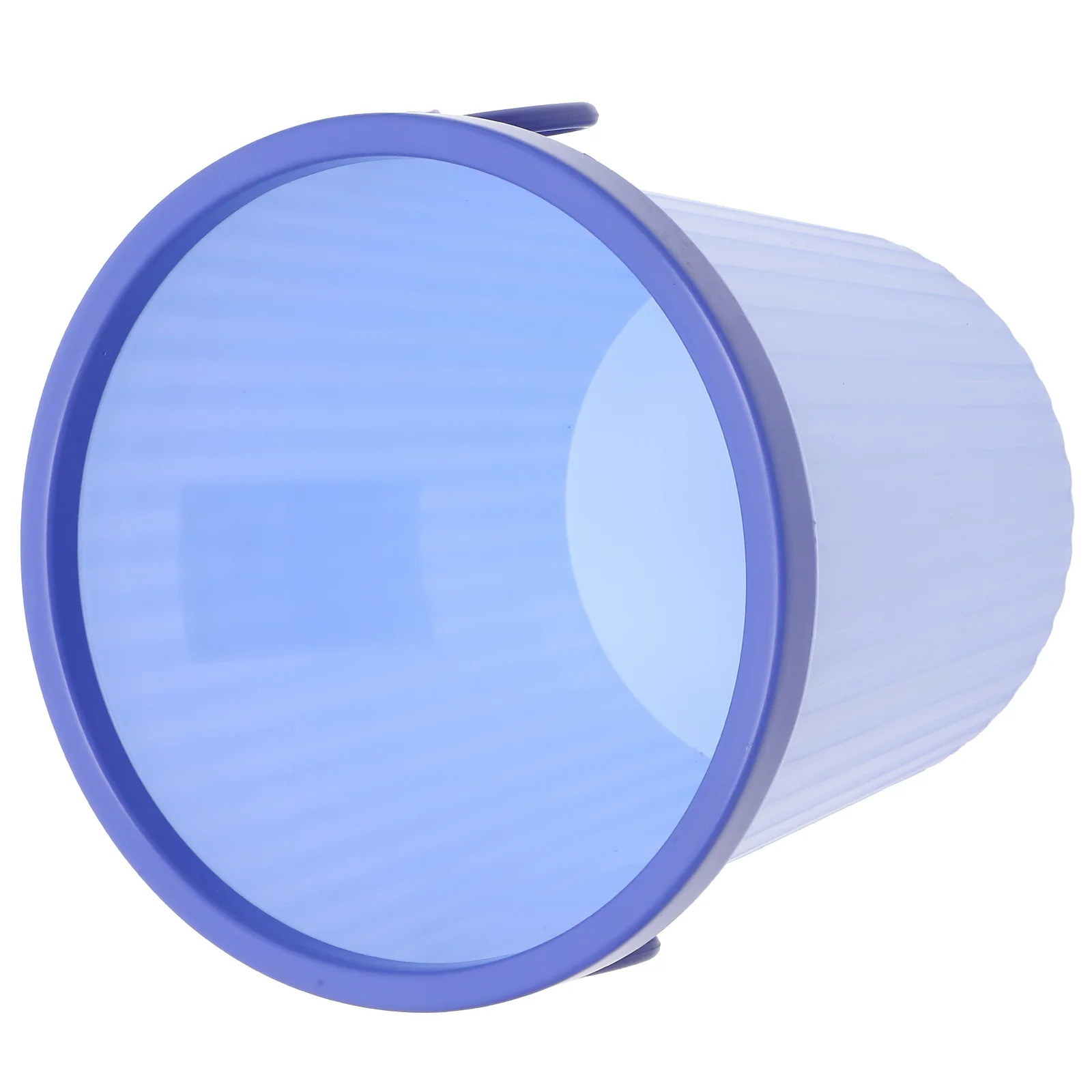 

Kitchen Trash Can Plastic Garbage Container Round Waste Bin Press Lid Bag Holder Size S Blue Modern Design For Home Office Use