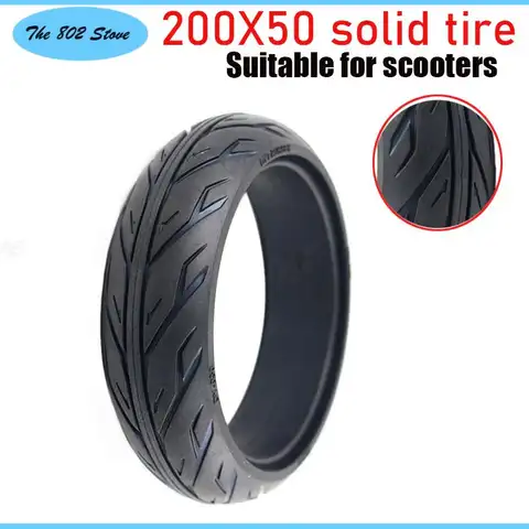 200x50 pneu solide pour Hoverboard moteur roue mobilité Scooter électrique Scooter Tubeless anti-déflagrant pneu en caoutchouc YIDA YT-D4